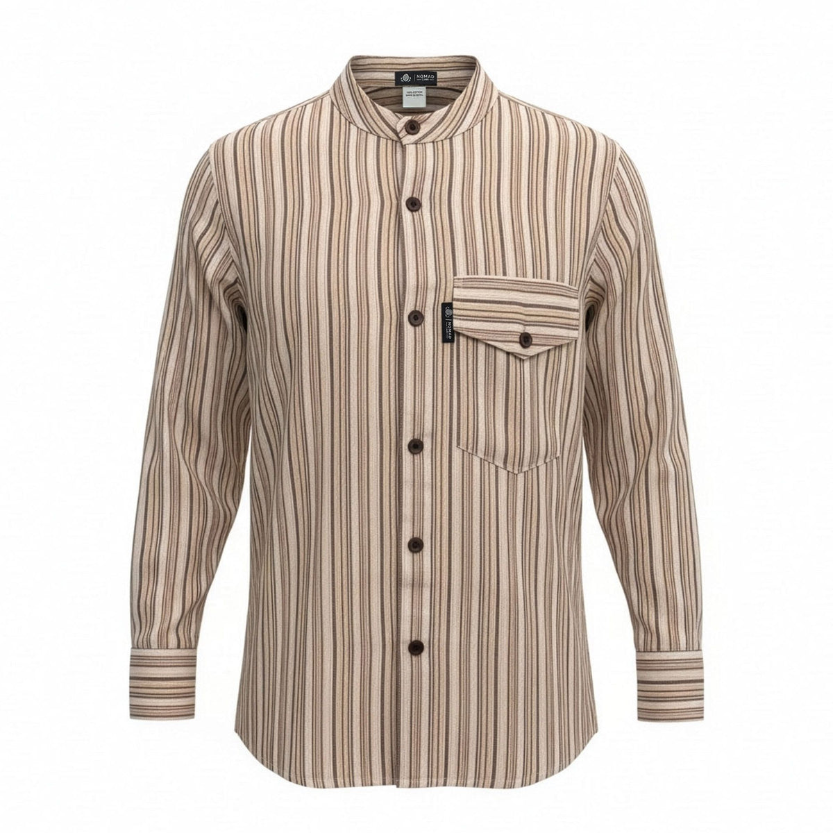 Camisa Nomad Sari Grandad - Castanho Bege - Tamanho Grande