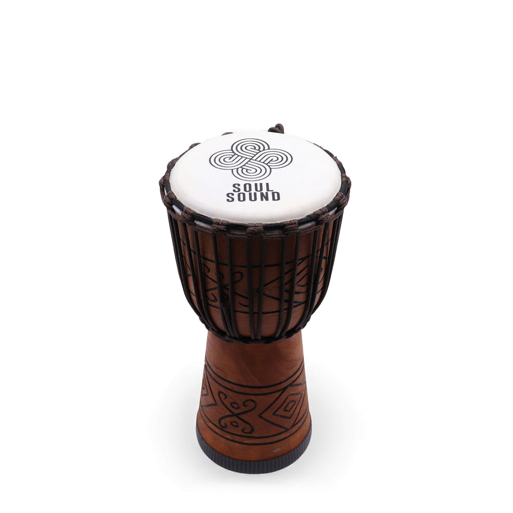 Tambor Djembe Mediano Pro - Sonido del Alma (bajo) - Mediano 40 cm (18 cm Diia)