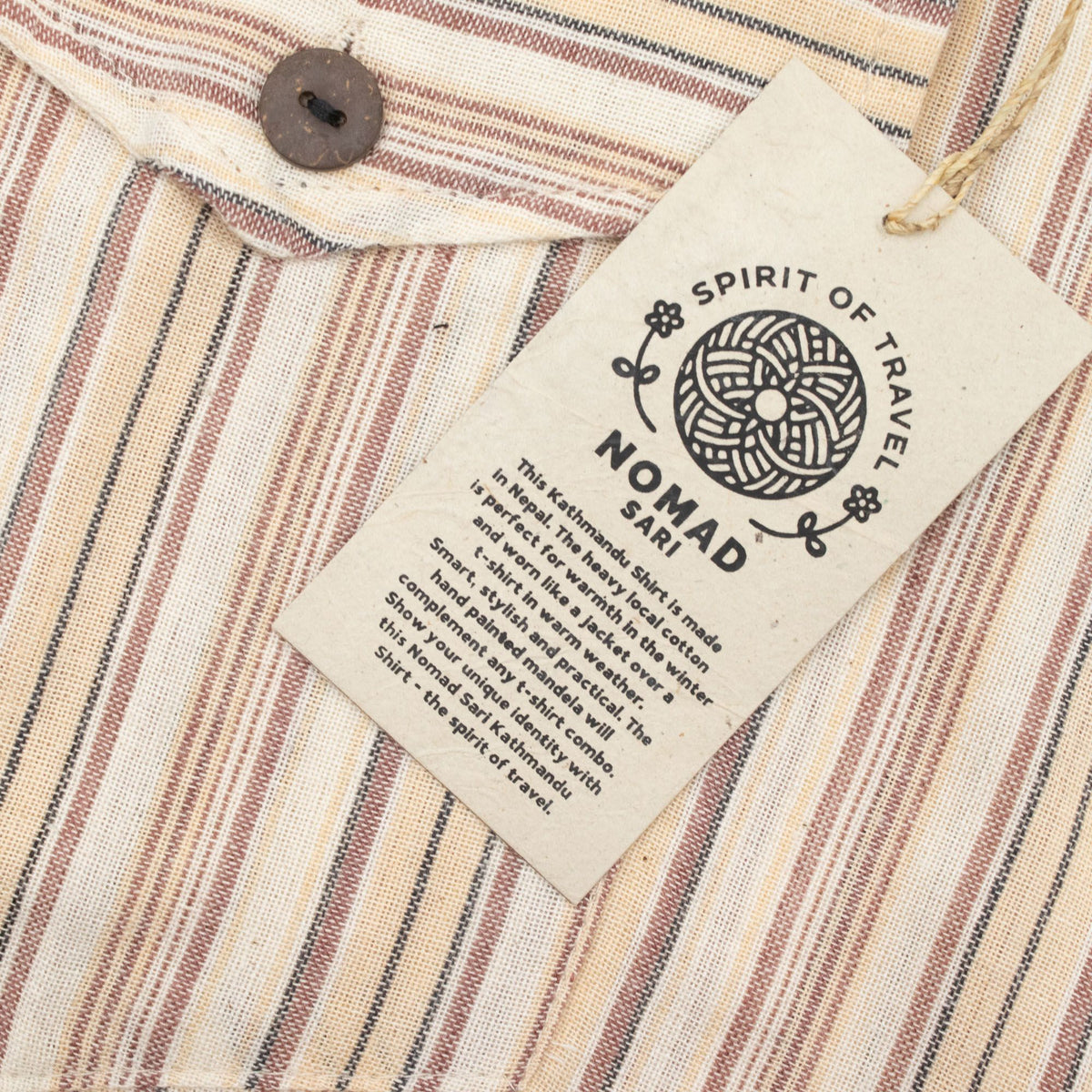 Camisa Nomad Sari Grandad - Castanho Bege - Tamanho Grande