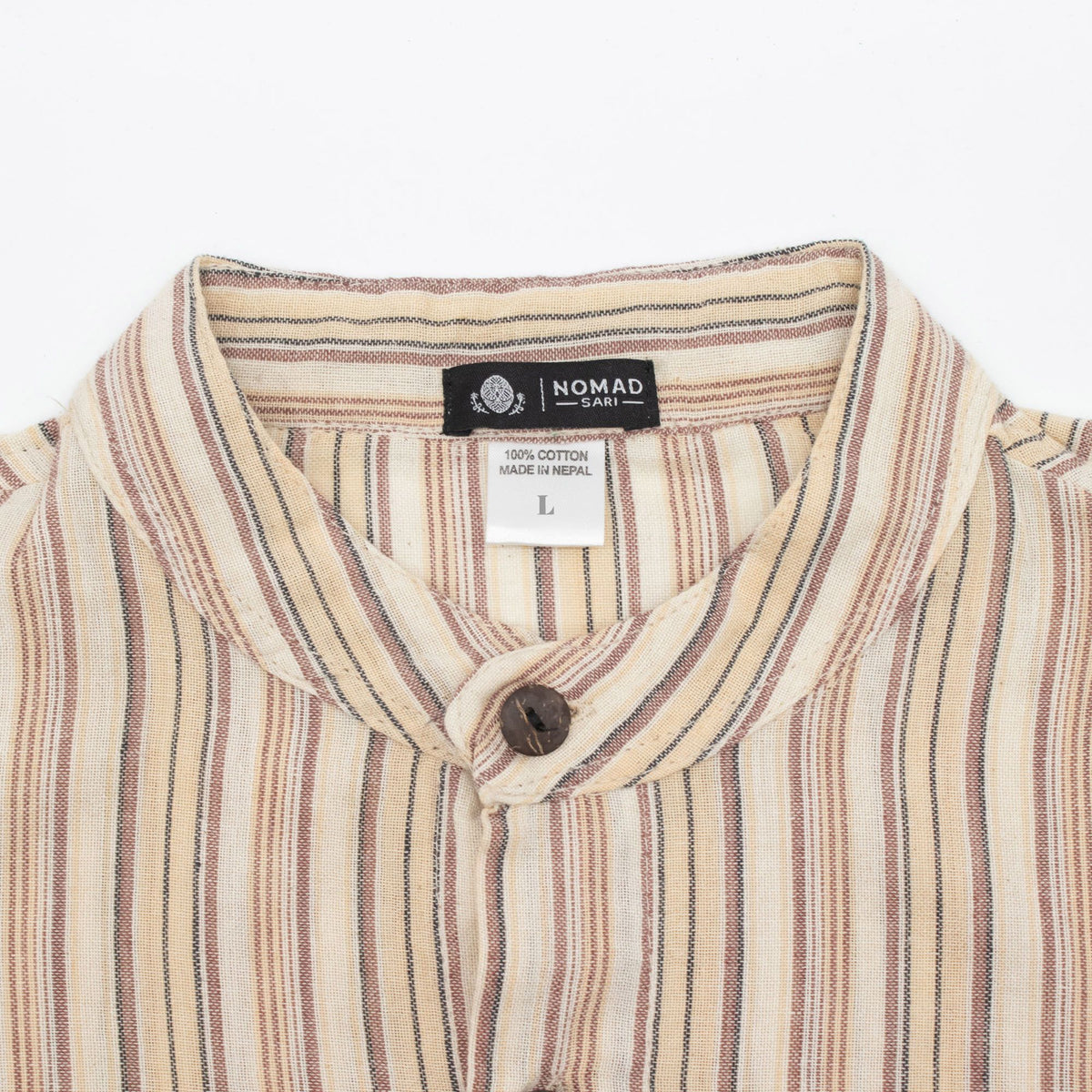 Camisa Nomad Sari Grandad - Castanho Bege - Tamanho Grande