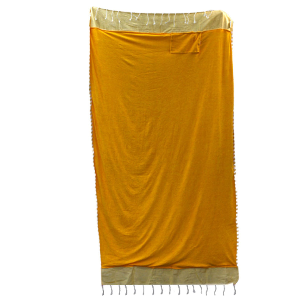 Toalha de Algodão Pareô - 100x180 cm - Amarelo Sol