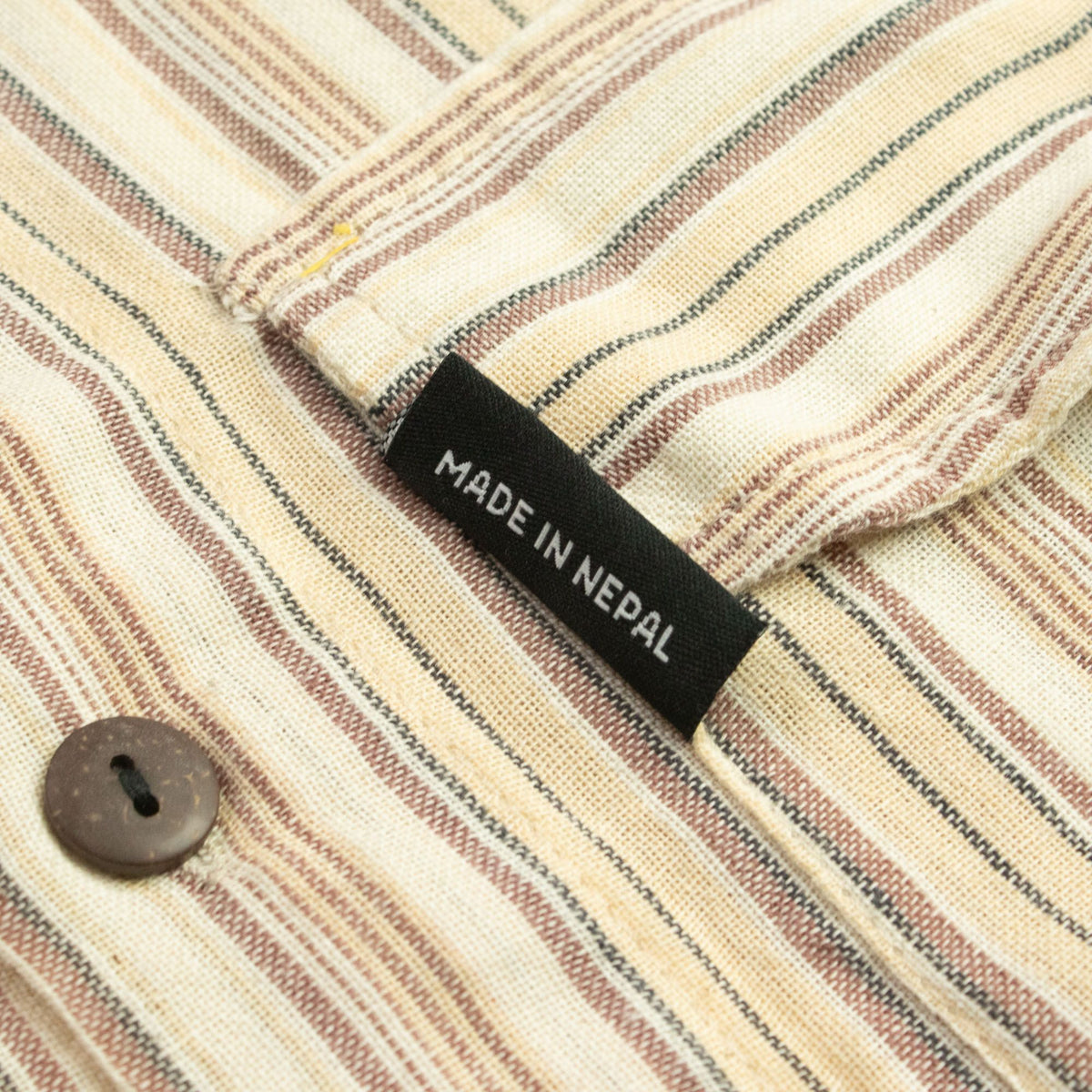 Camisa Nomad Sari Grandad - Castanho Bege - Tamanho Grande