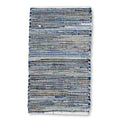Alfombra mediana de yute de algodón reciclado - 90x150cm - Azul