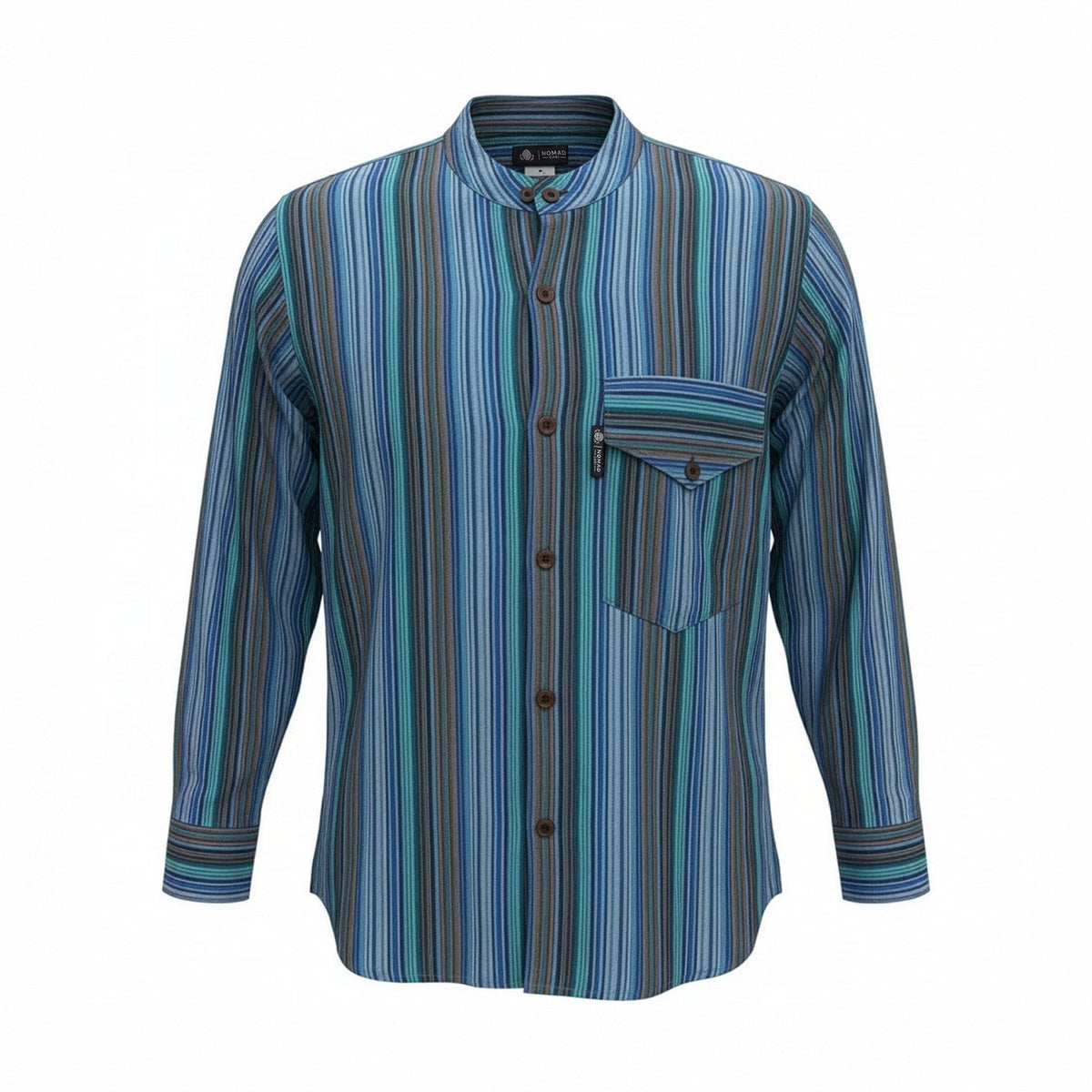 Nomad Sari Grandad Shirt – Türkis – M
