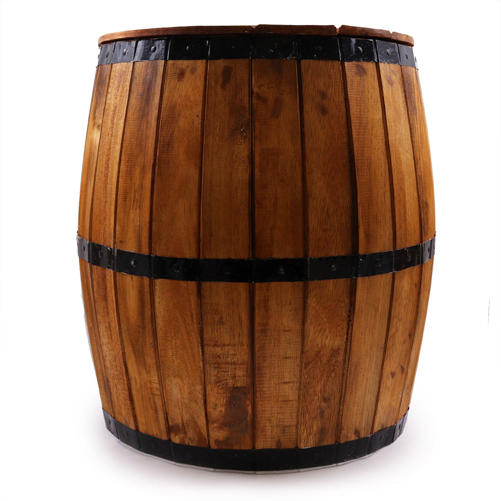 Mesa de barril de cerveza y soporte para sombrilla – Madera natural 60 x 48,5 cm
