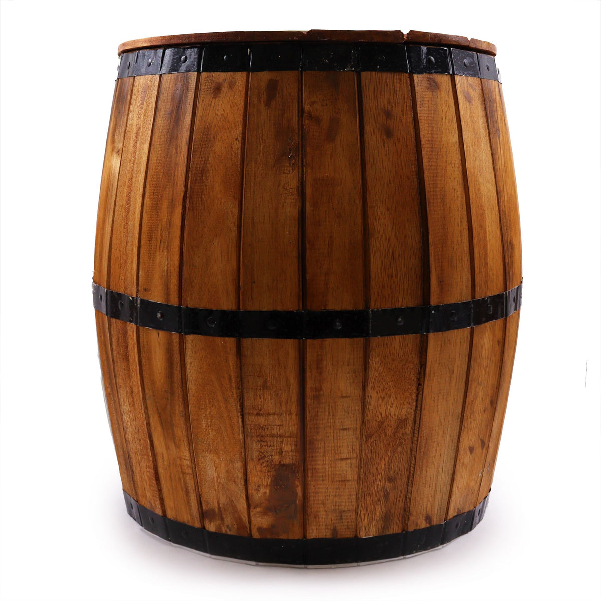 Mesa de barril de cerveza y soporte para sombrilla – Madera natural 60 x 48,5 cm
