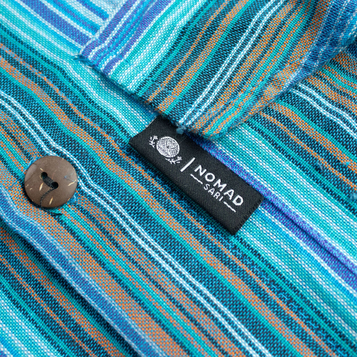 Nomad Sari Grandad Shirt – Türkis – M