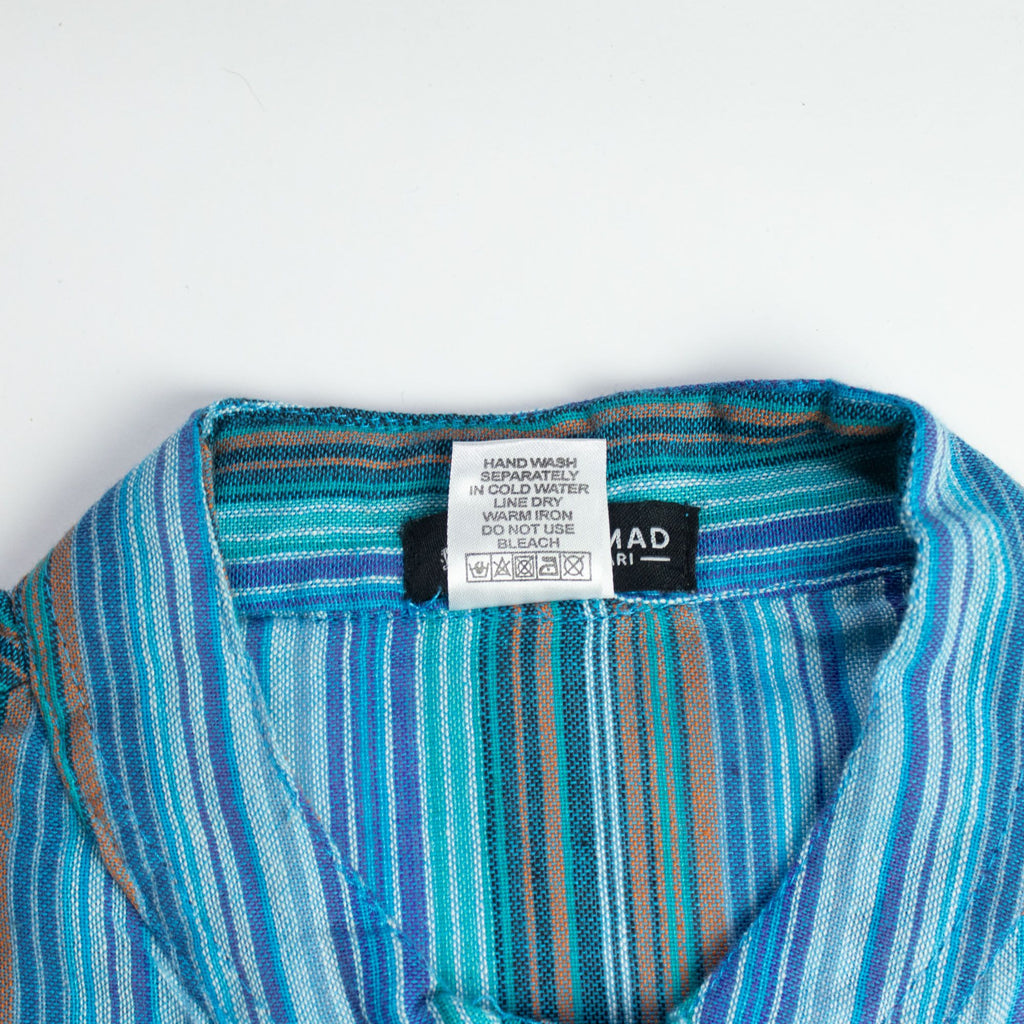 Nomad Sari Grandad Shirt – Türkis – M