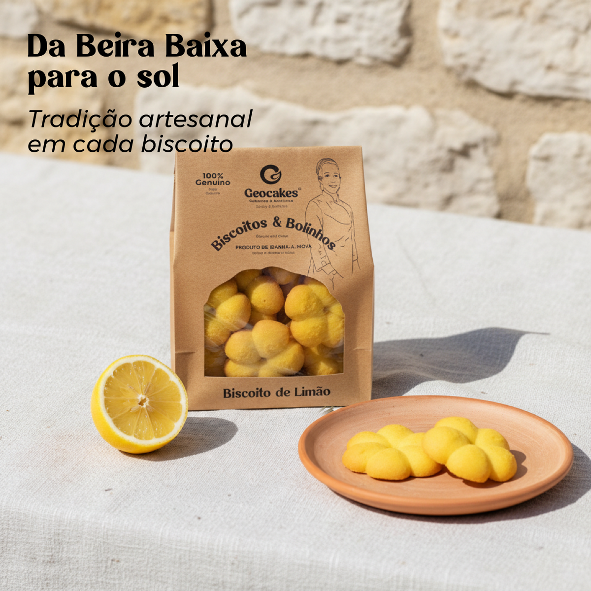 Handgemachte Zitronenkekse aus Beira Baixa | Geocakes