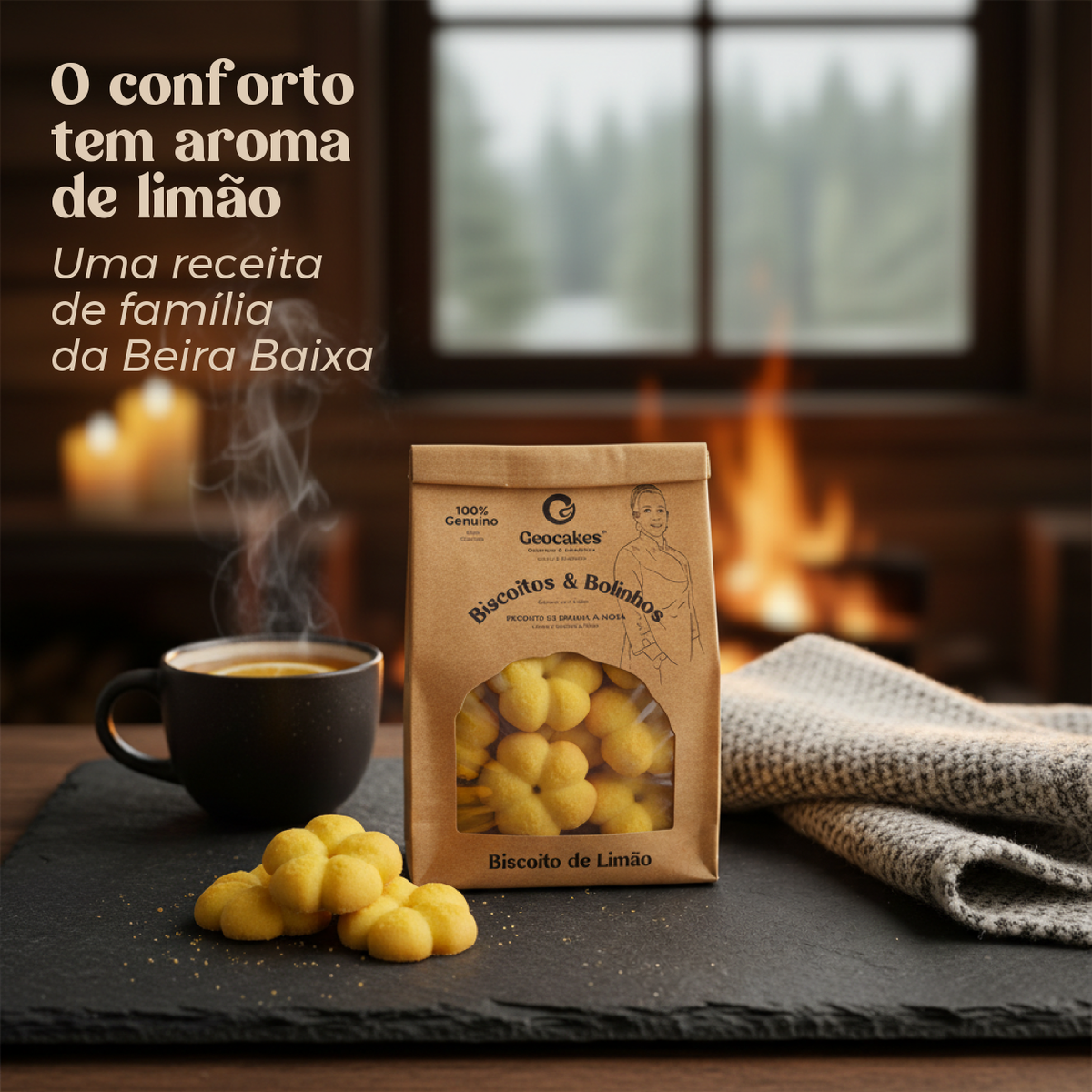 Handgemachte Zitronenkekse aus Beira Baixa | Geocakes