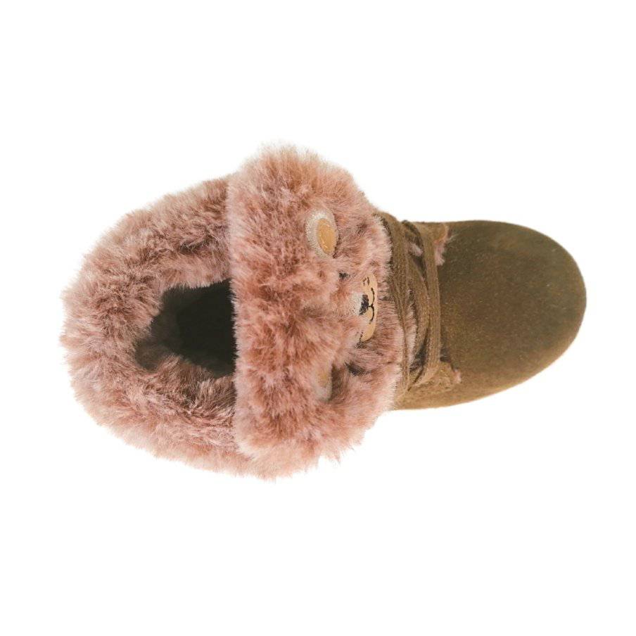 VICTORIA WILDLEDER-STIEFELETTEN MIT ANIMAL-PRINT