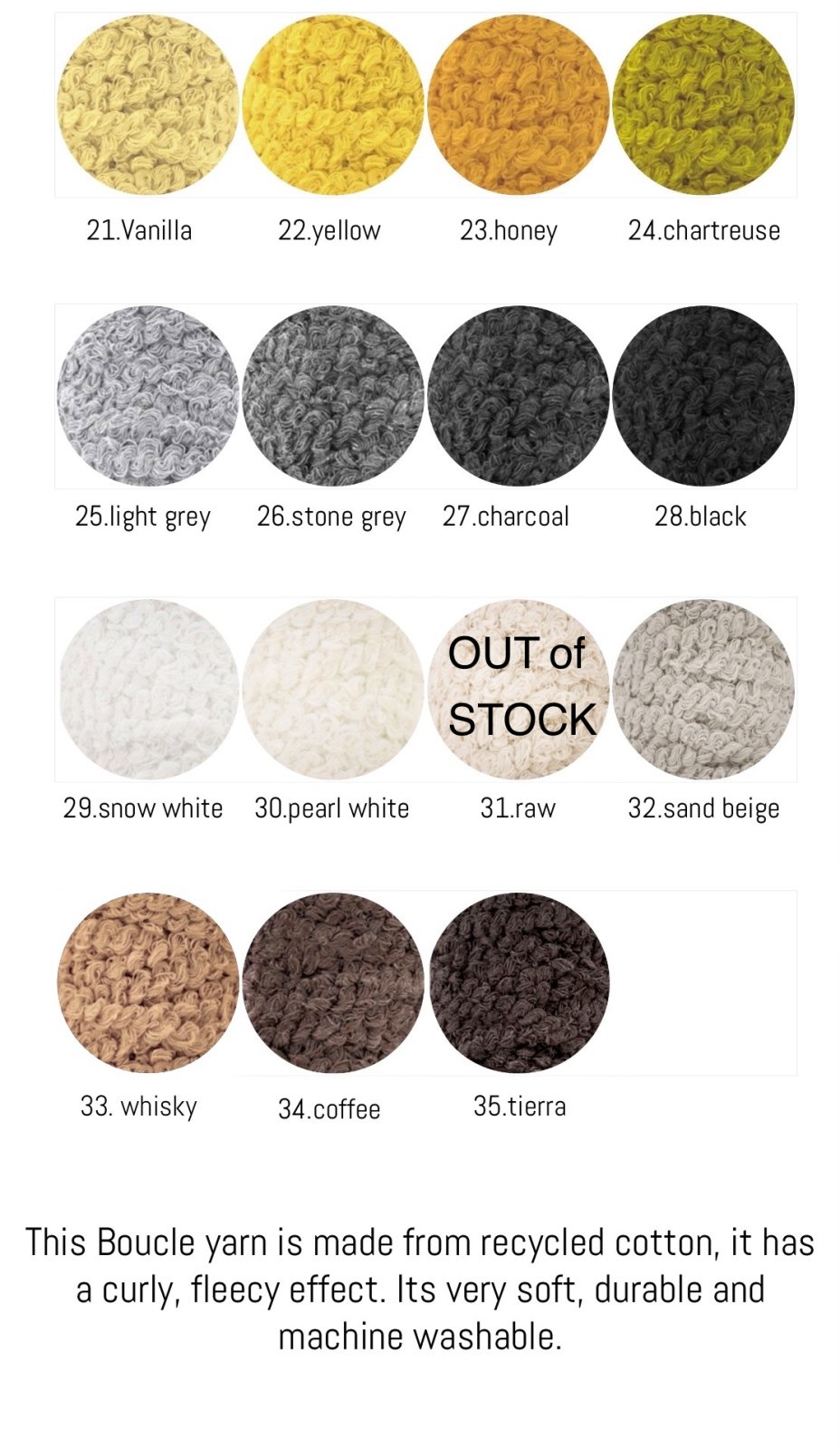 Bouclé Ottoman Pouf Cover