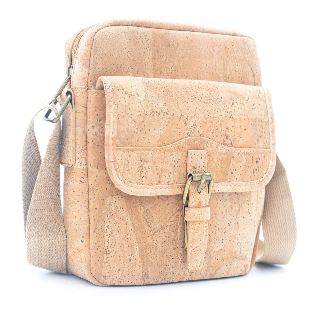 Natural Cork Men's Crossbody Bag Magnetic Closure BAG-2272