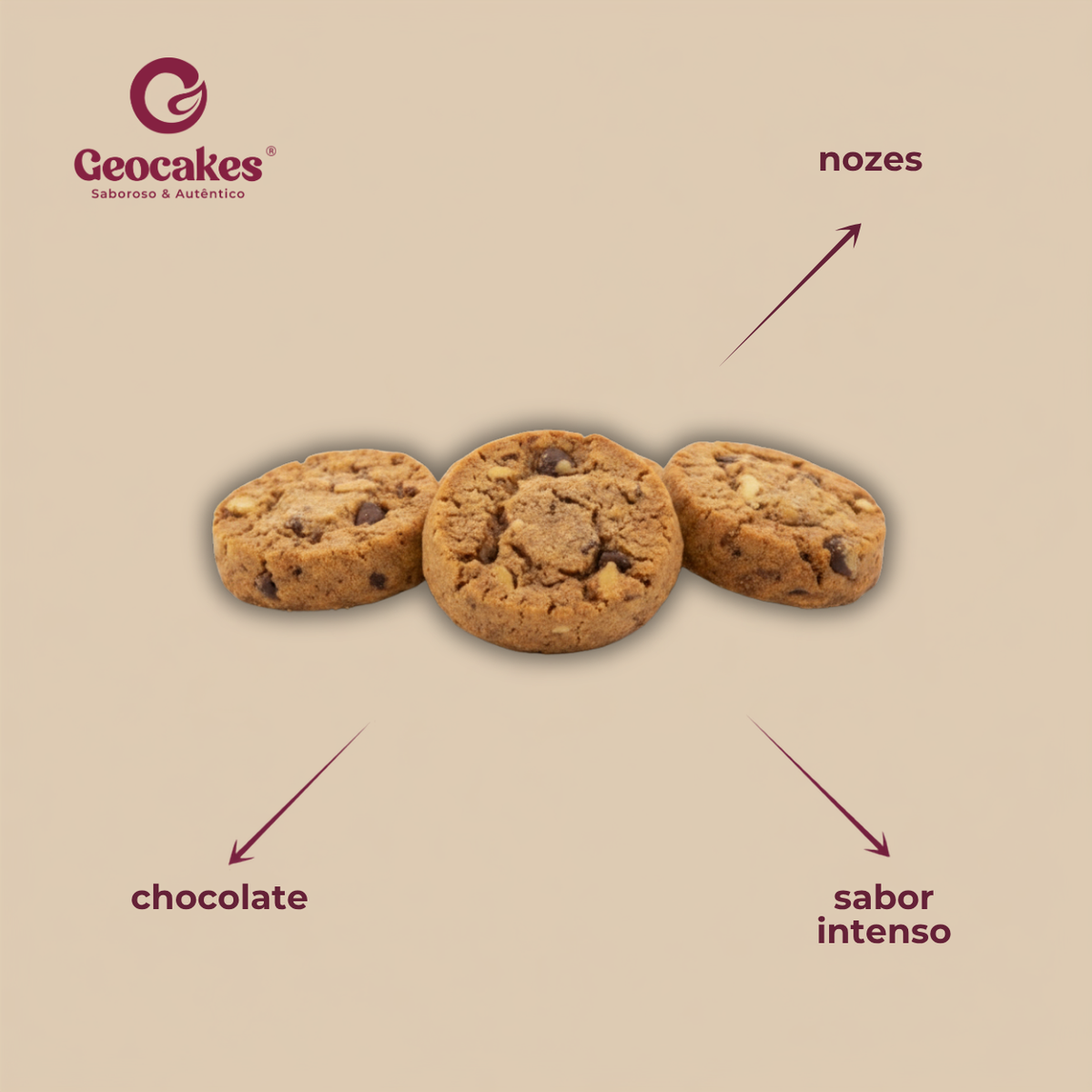Nuss-Schoko-Kekse Geocakes | Beira Baixa