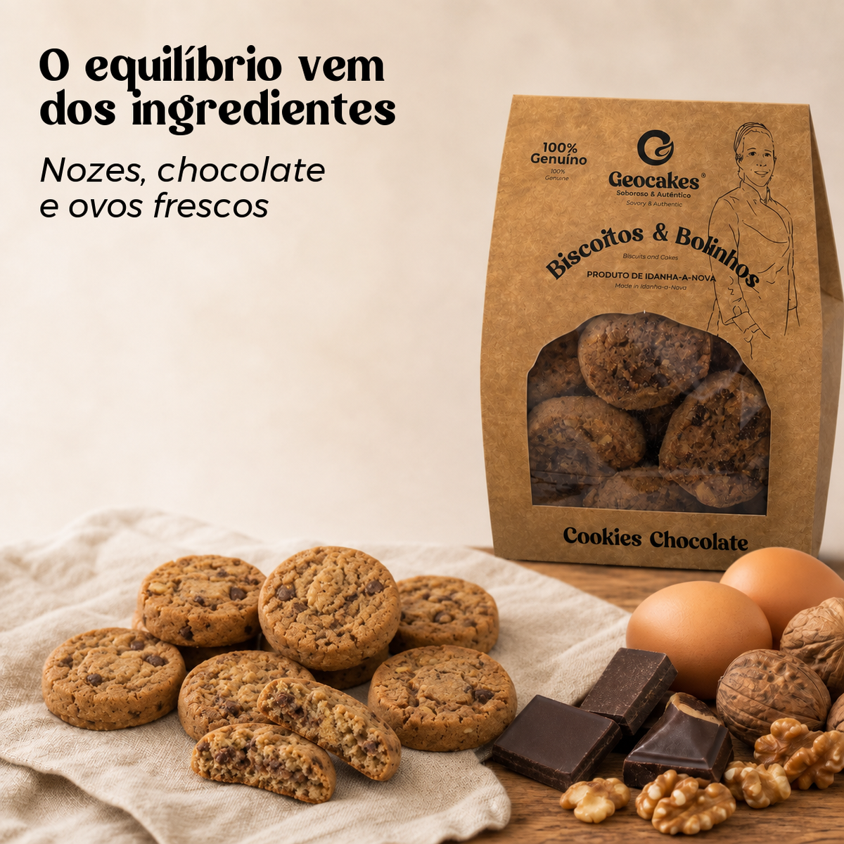 Nuss-Schoko-Kekse Geocakes | Beira Baixa