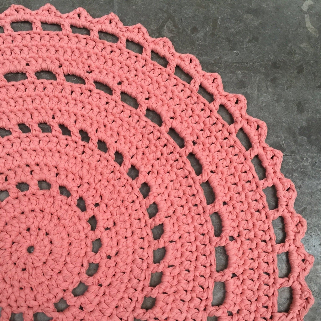 Häkel-Rundteppich, Mandala-Fußmatte