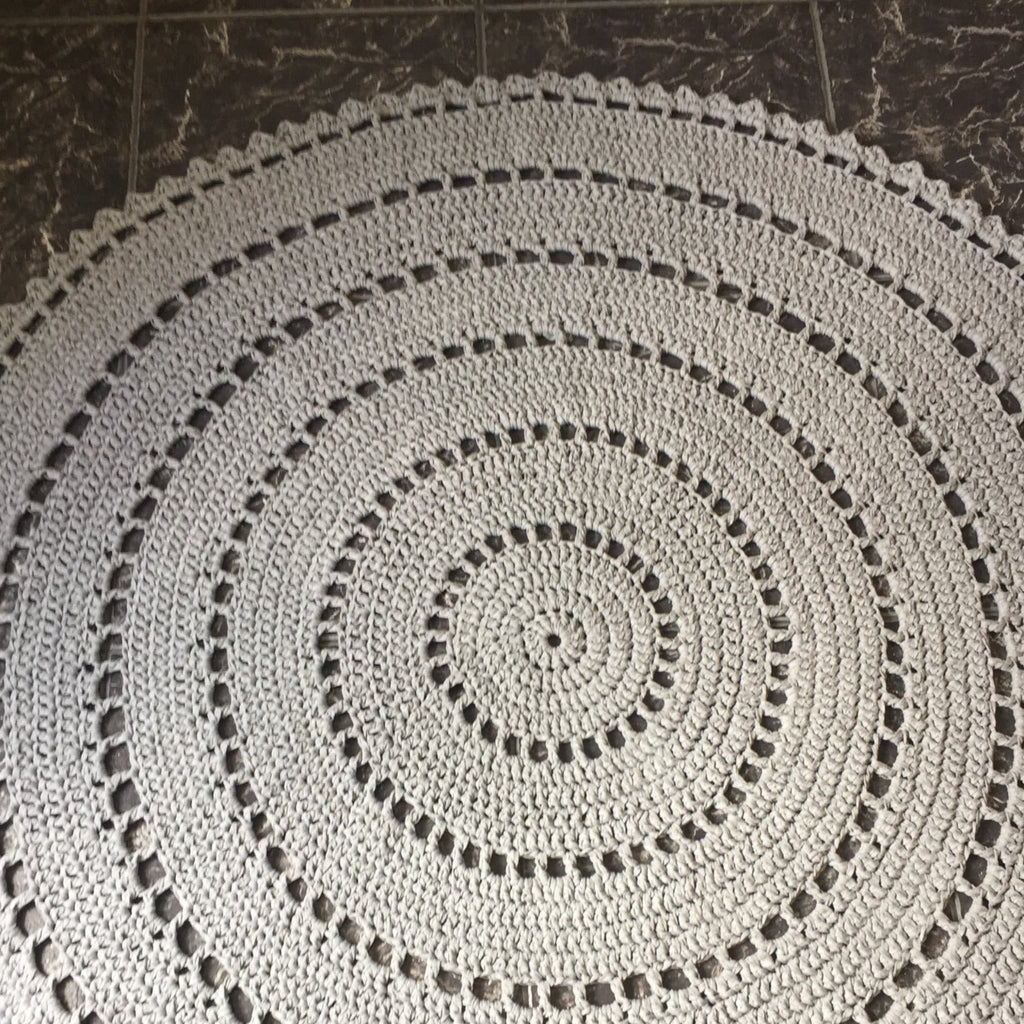 Häkel-Rundteppich, Mandala-Fußmatte