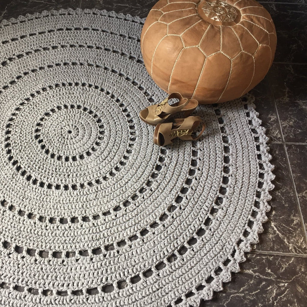 Häkel-Rundteppich, Mandala-Fußmatte
