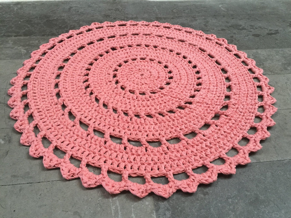 Häkel-Rundteppich, Mandala-Fußmatte