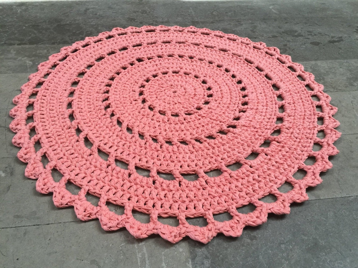 Häkel-Rundteppich, Mandala-Fußmatte