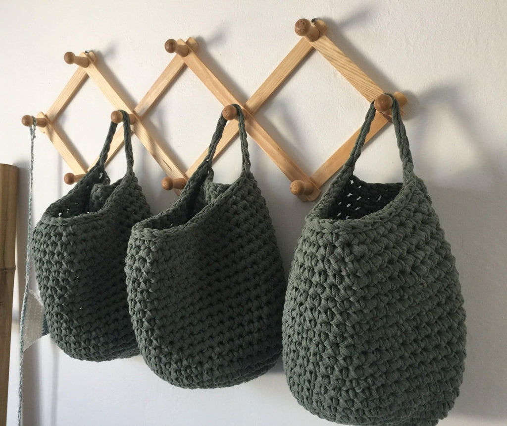 Häkelaufbewahrungstaschen, moderne Hängekörbe, Organizer für Zuhause