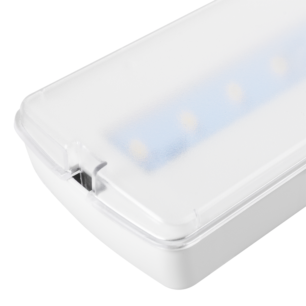 Kit de emergencia LED empotrado de 200 lúmenes con autocomprobación, caja impermeable IP65 / Permanente/No permanente 5000K