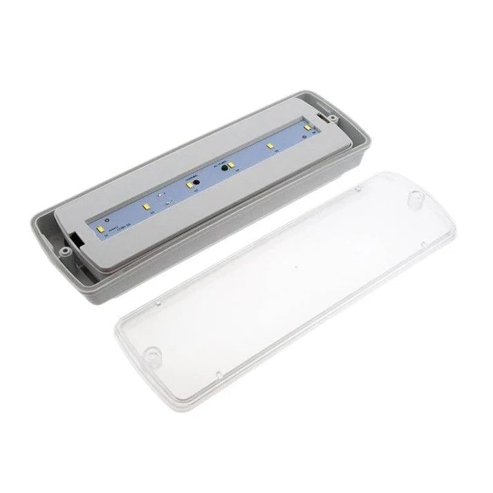 Kit de emergencia LED empotrado de 200 lúmenes con autocomprobación, caja impermeable IP65 / Permanente/No permanente 5000K