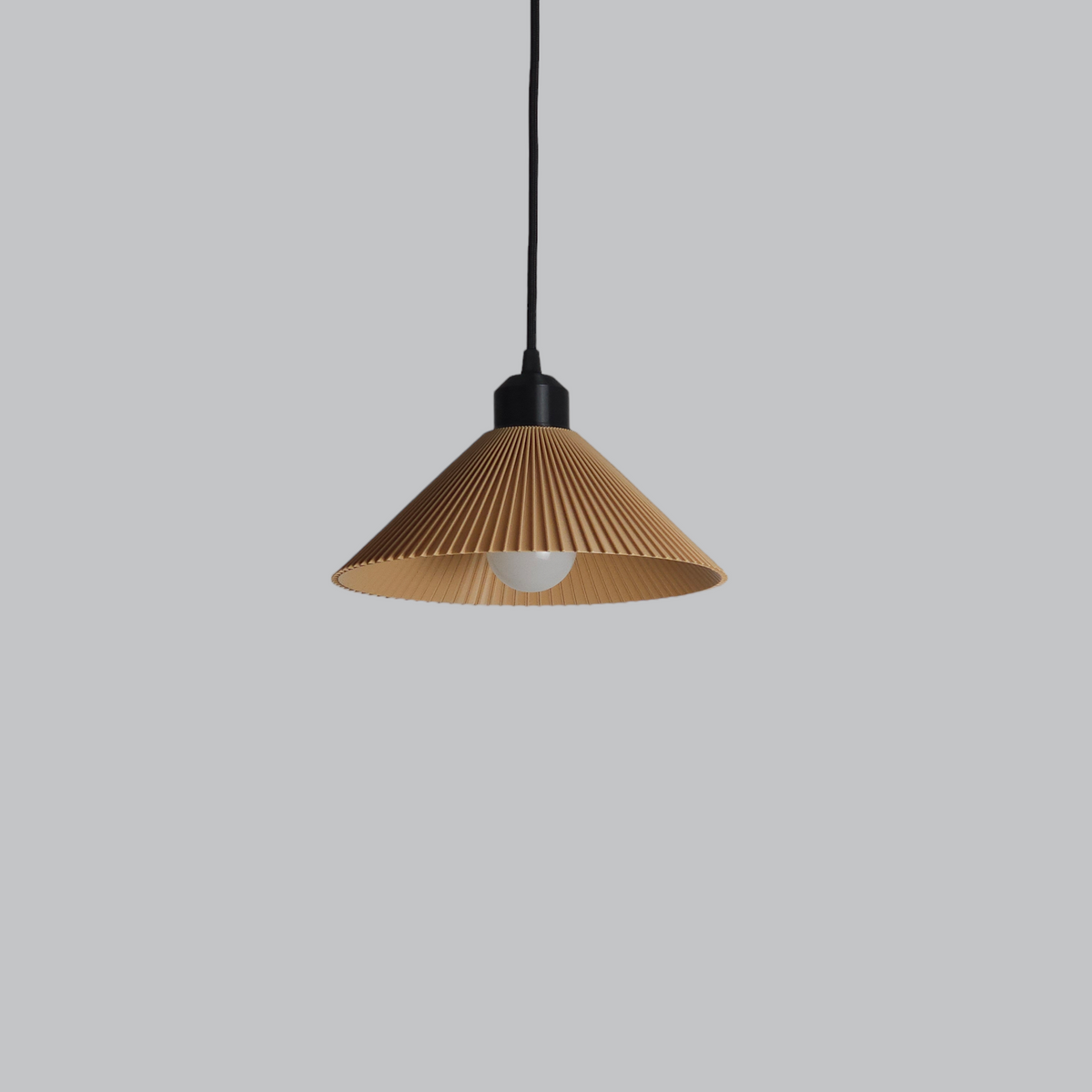 Hängeleuchte "Colt", Beige/Deckenrosette Schwarz/Kabel Schwarz