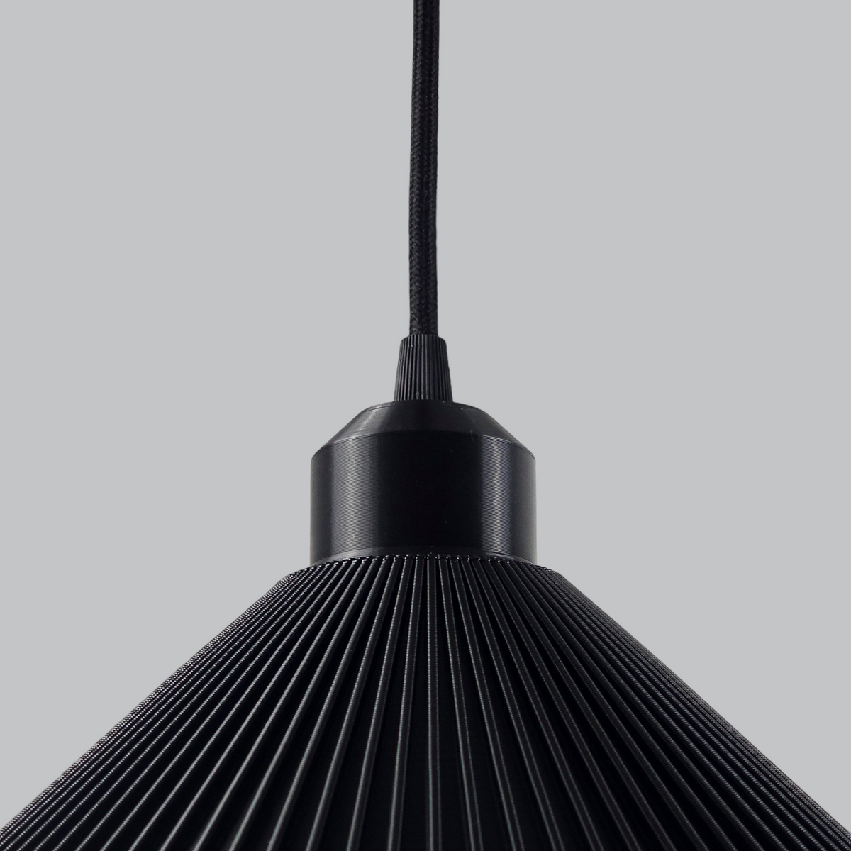 Hängeleuchte "Colt", Schwarz/Deckenrosette Schwarz/Kabel Schwarz