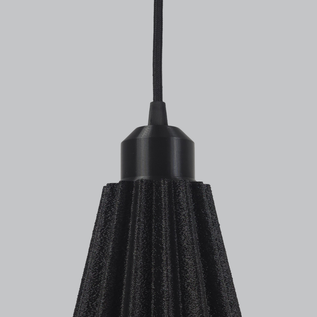 Hängeleuchte "Lindor", Schwarz/Deckenrosette Schwarz/Kabel Schwarz