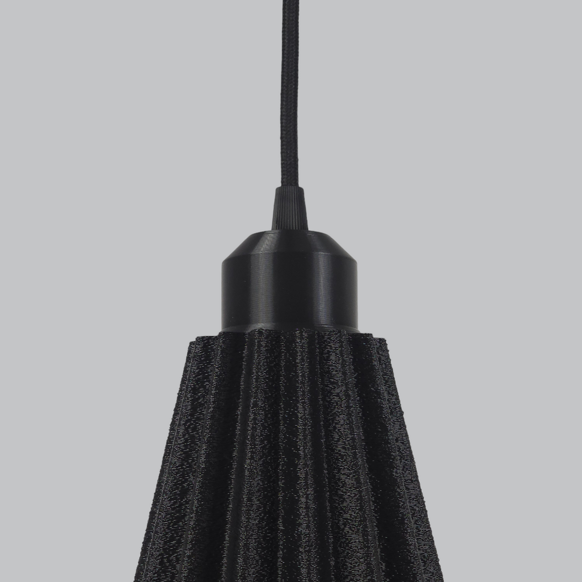 Hängeleuchte "Lindor", Schwarz/Deckenrosette Schwarz/Kabel Schwarz