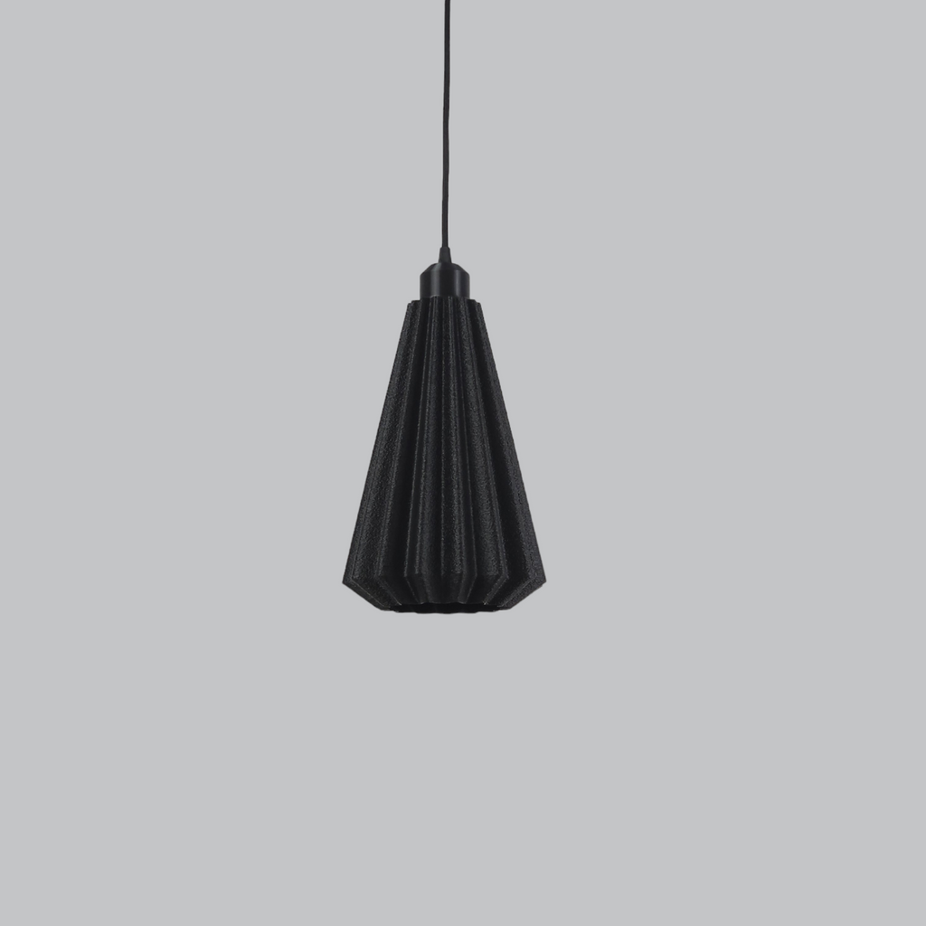 Hängeleuchte "Lindor", Schwarz/Deckenrosette Schwarz/Kabel Schwarz
