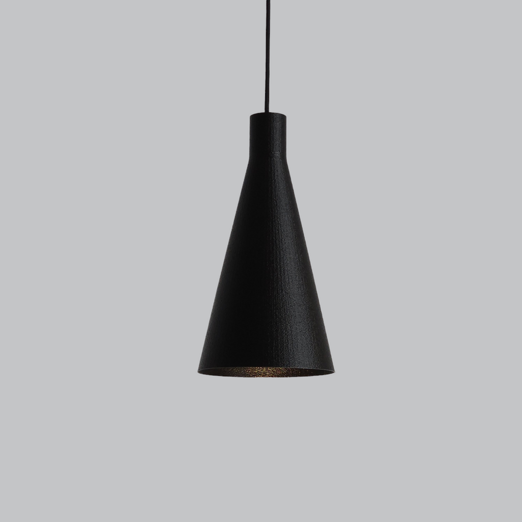 Hängeleuchte "Shu" Schwarz/Schwarzes Rosettenkabel/Schwarzes Kabel