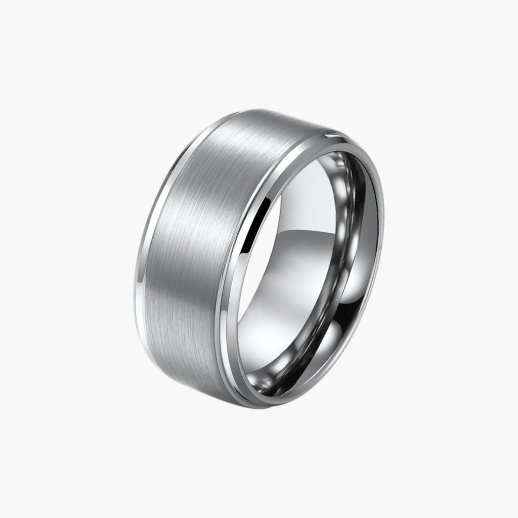 Ring aus gebürstetem Wolframstahl