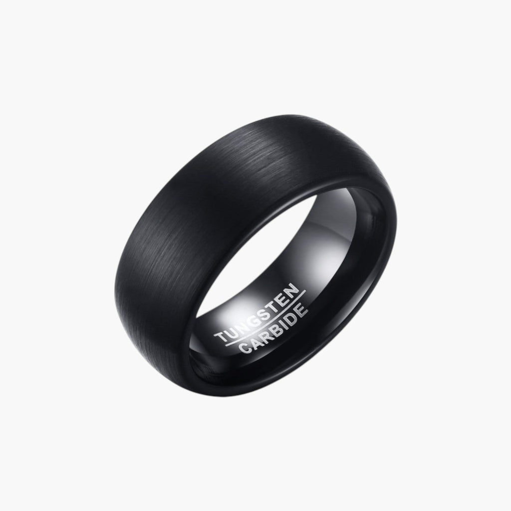 Ring aus gebürstetem Wolframstahl