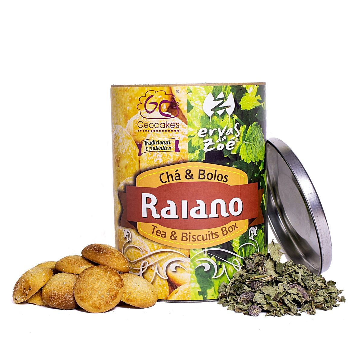 RAIANO Bio – Kräutertee und Honigplätzchen in der Öko-Dose | Geocakes