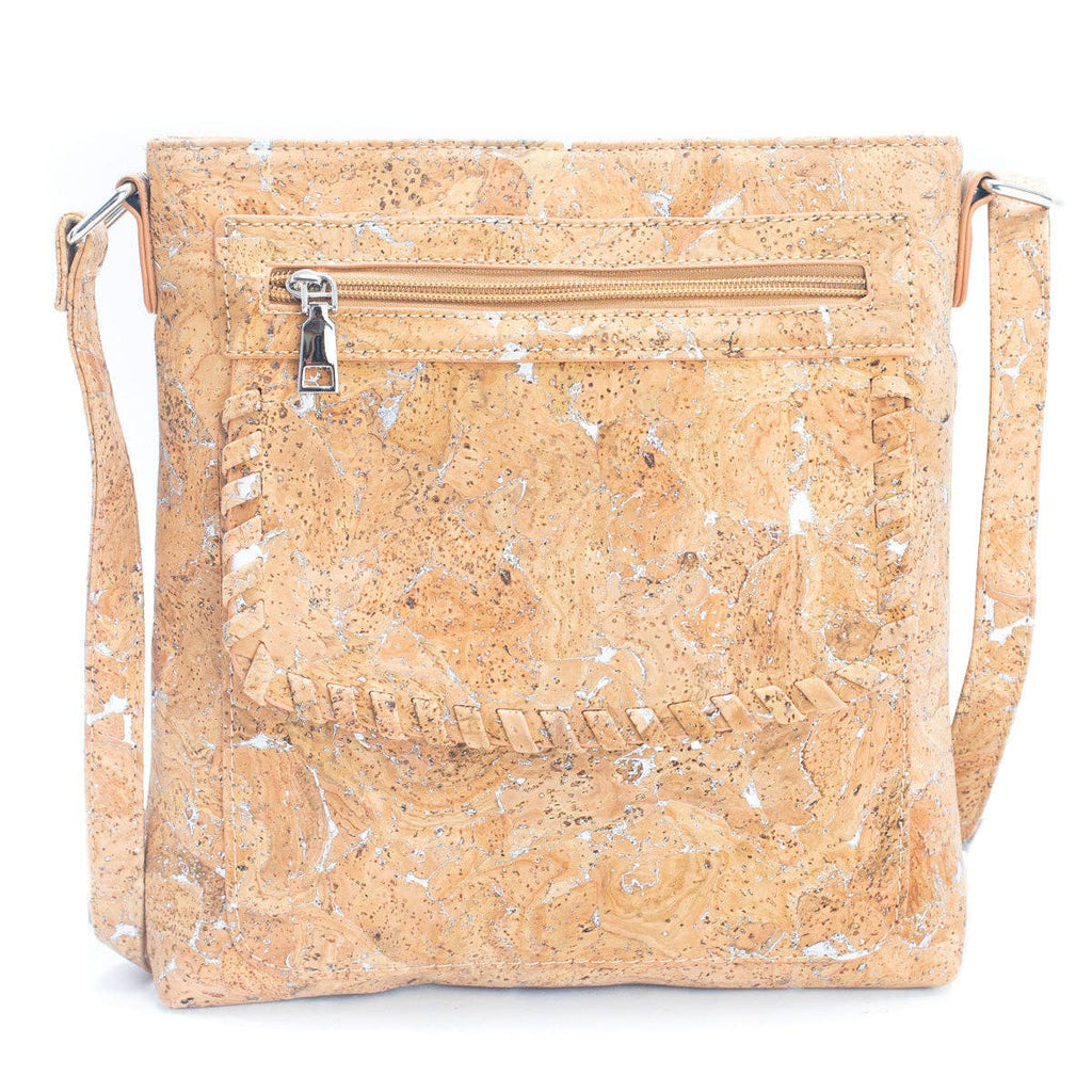 Naturkork mit Gold- und Silberakzenten - Damen-Umhängetasche aus Kork BAG-2251