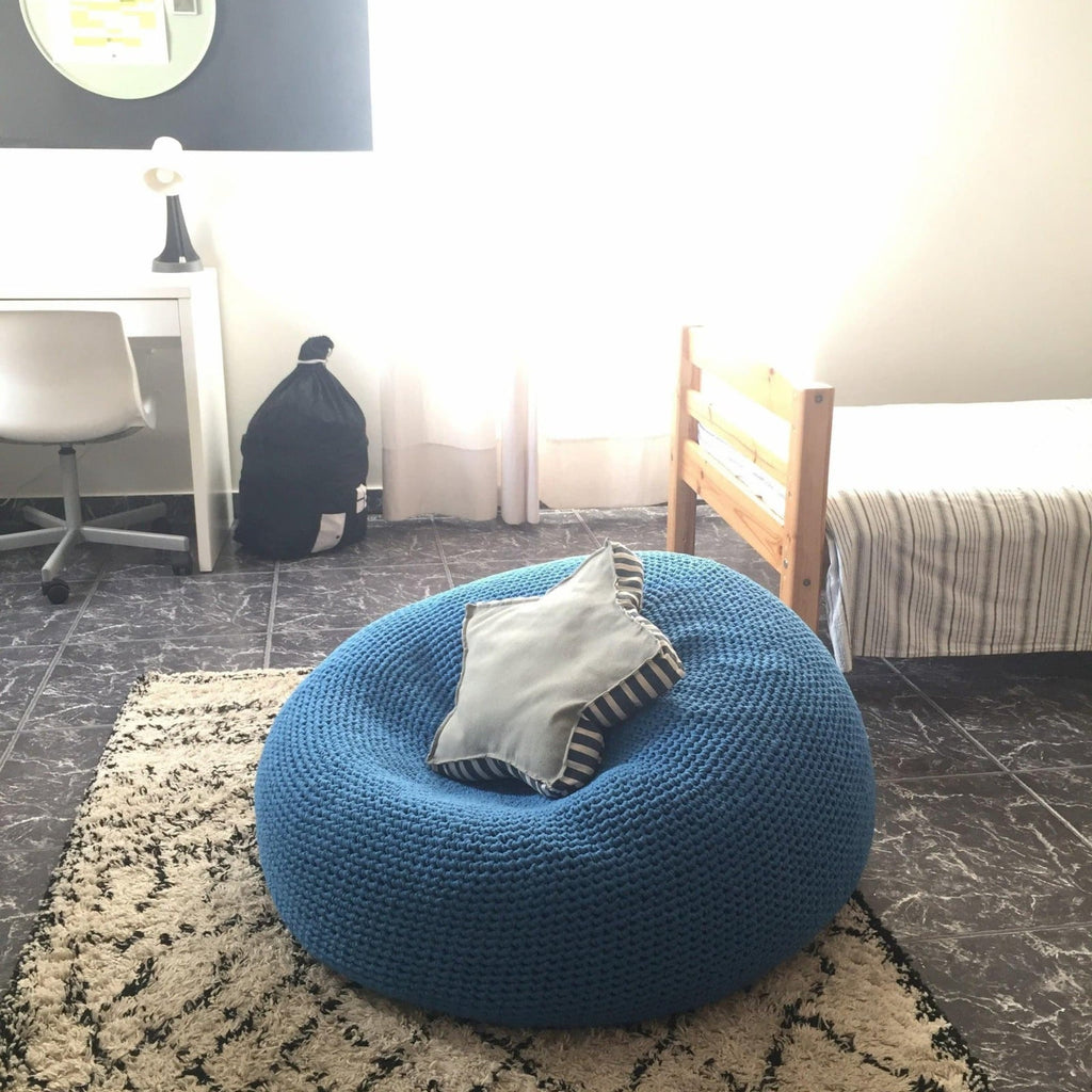 Extra Large Round Bean Bag Chair - Taupe