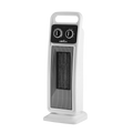 Aquecedor de Ventilação Cerâmico Vertical PTC Brasil 2000w Branco 2 Potências Termostato Oscilante Antitombamento 50,7x19x18,3cm