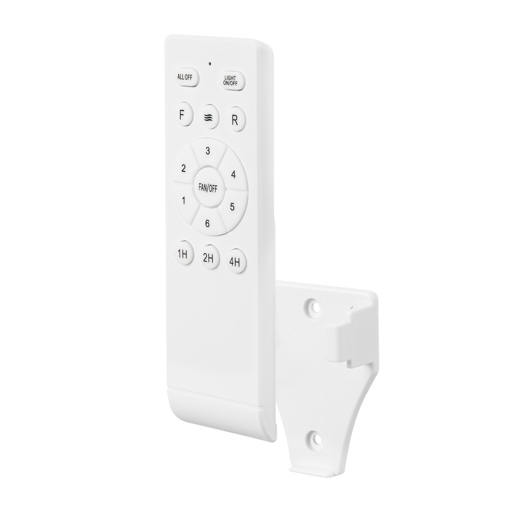 Ventilador DC Micenas Função Verão-Inverno 59W Branco, 4 Hélices, 107°, 6980 lm, 3500-4000-6500K, com Controlo Remoto e Temporizador
