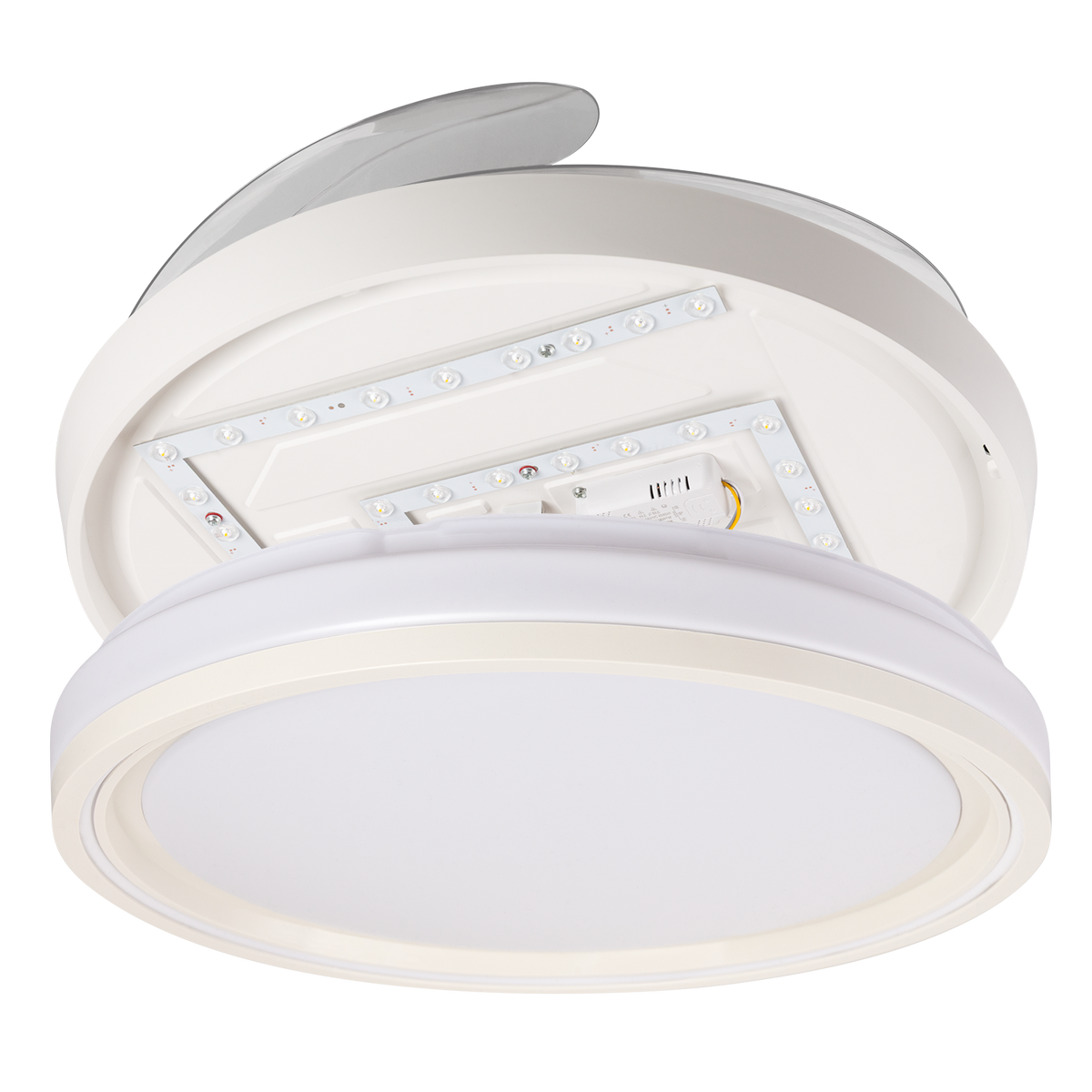 Ventilador DC Bandido, Función Verano-Invierno, 59 W, Blanco, 4 Aspas, 107D, 5900 LM, 3500-4000-6500 K, Mando a Distancia y Temporizador