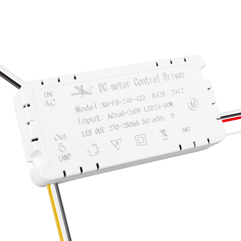 Ventilador CC Trident, Função Verão-Inverno, 59 W, Branco, 4 Pás, 107D, 6980 LM, Dimmer, Controle Remoto + Timer + Memória, 3000