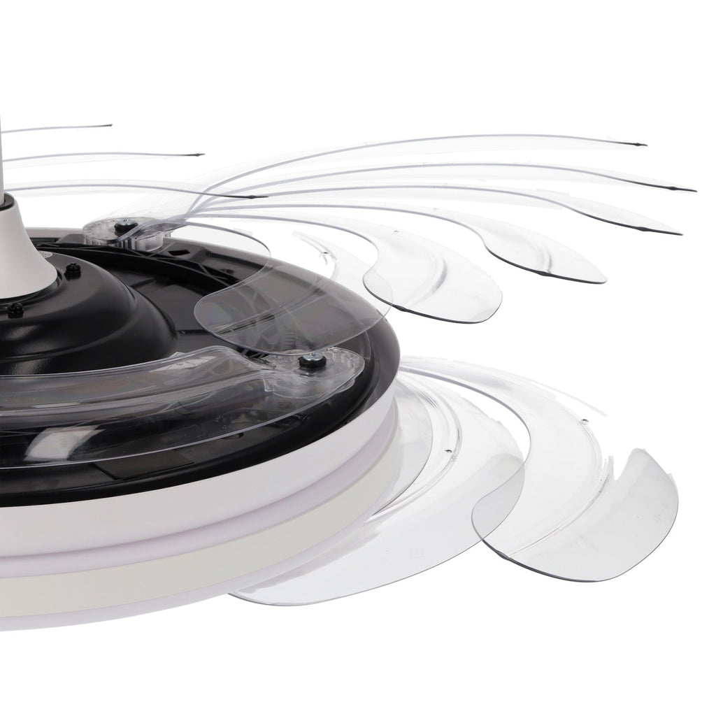 Ventilador CC Scorpion, Función Verano-Invierno, 59 W, Blanco, 4 Aspas, 107D, Regulador, 6980 LM, 3000-4000-6000 K, Control Remoto + Ti