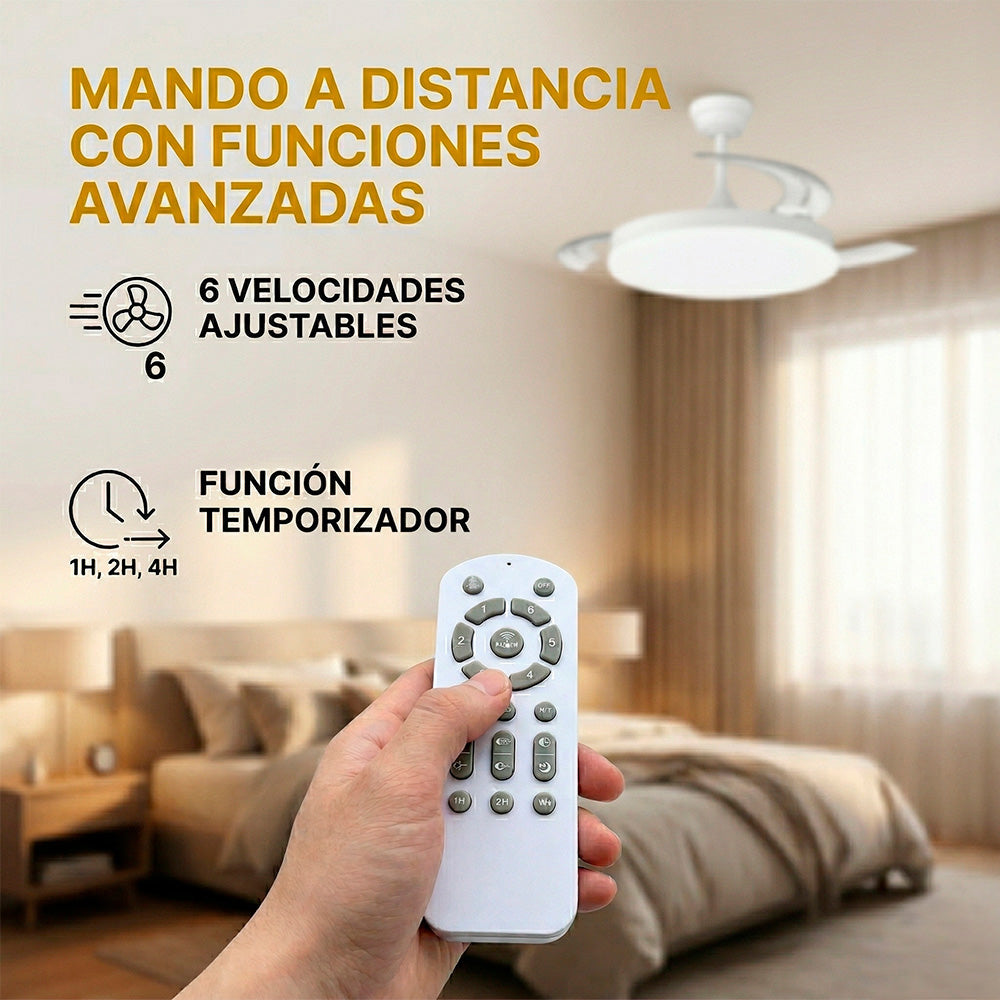 36er-Pack "Marele" DC-Ventilatoren · Sommer-Winter-Funktion · 48W · Weiß · 3 Flügel · 5040 lm · 3500-4000-6500K · Fernbedienung und Timer