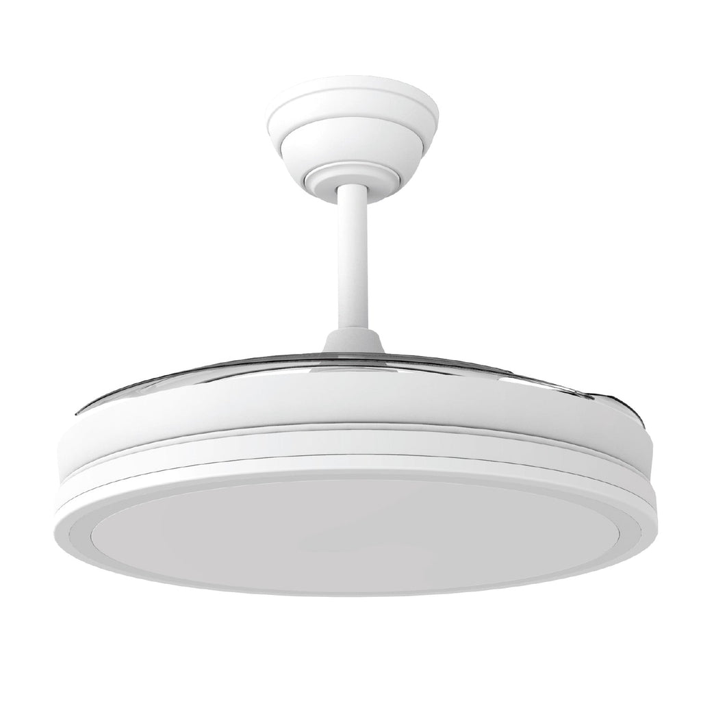 Ventilador DC "Martina", función verano/invierno, 48W, blanco, 3 aspas, 5040lm, 3500-4000-6500K, mando y temporizador