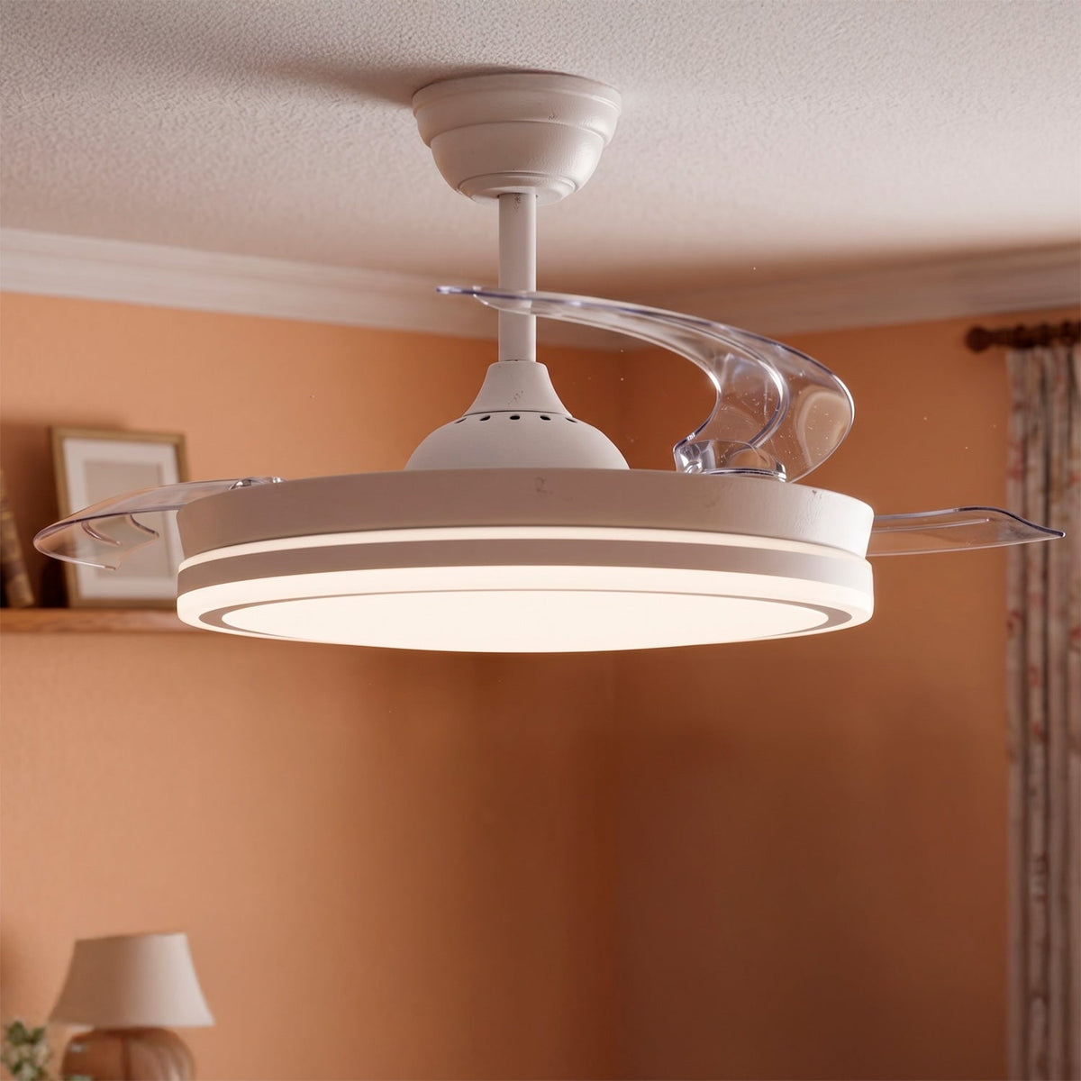 36er-Pack DC-Ventilatoren "Martina" · Sommer-Winter-Funktion · 48W · Weiß · 3 Flügel · 5040 lm · 3500-4000-6500K · Fernbedienung und Timer