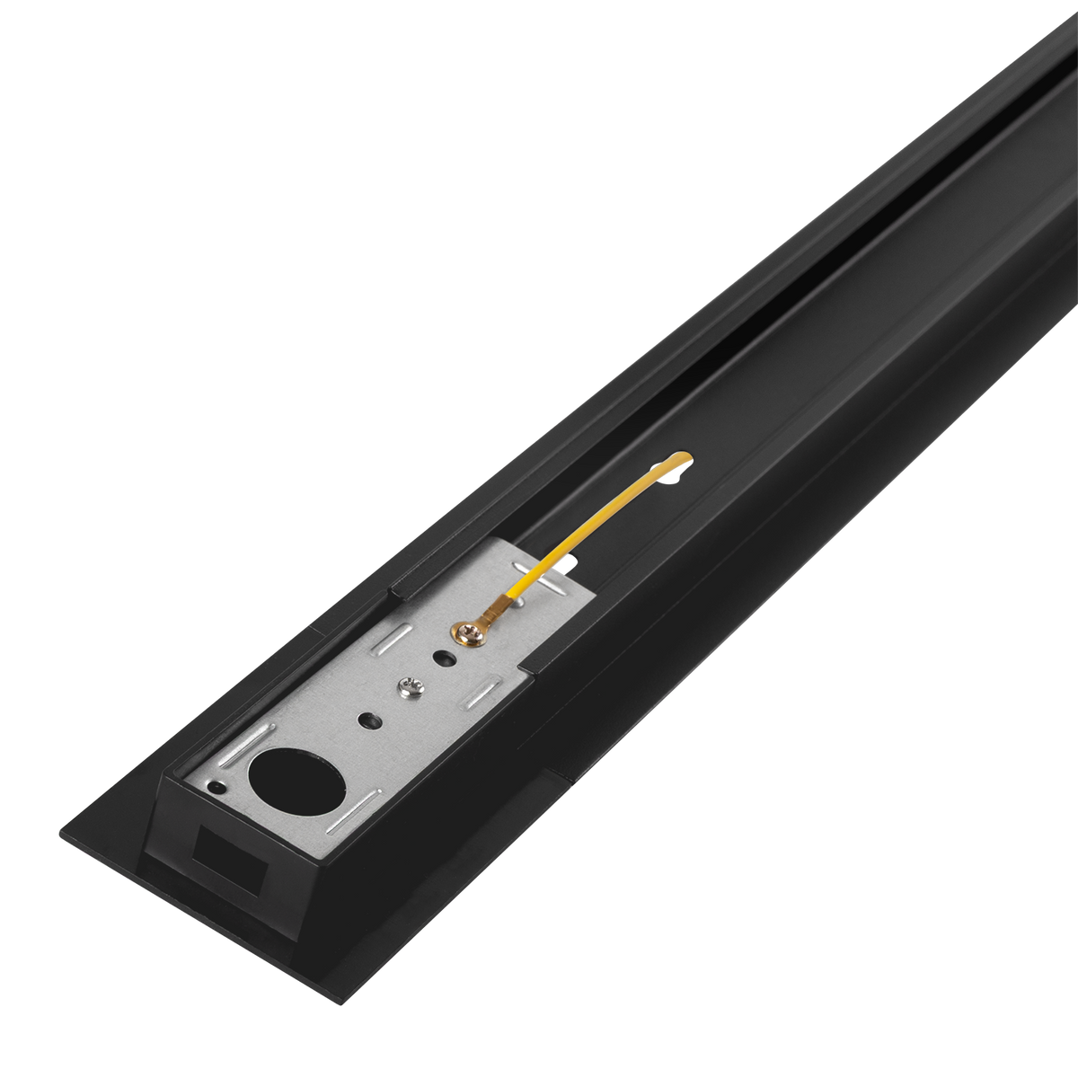 Calha Embutida Monofásica para Focos LED 2M Preto [HO-218000CARRIL-N-2M-EM]