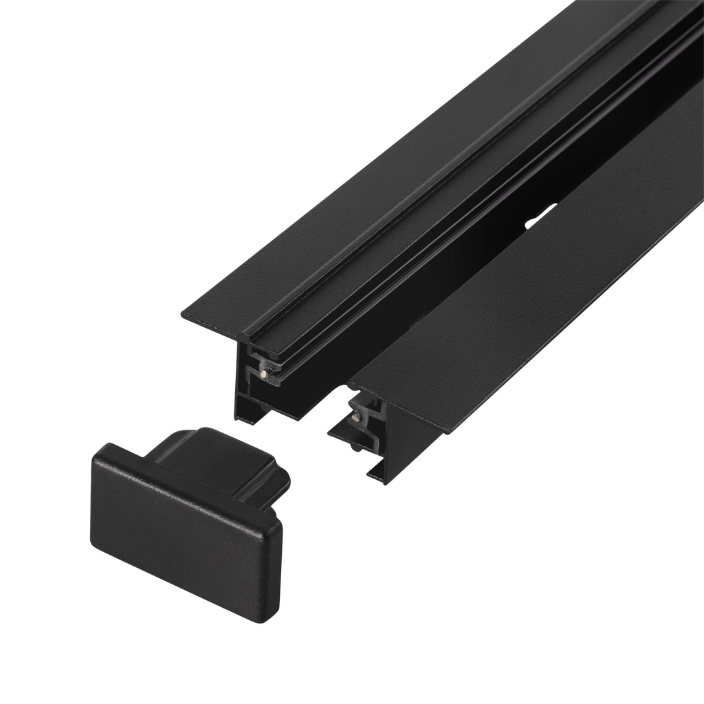 Calha Embutida Monofásica para Focos LED 2M Preto [HO-218000CARRIL-N-2M-EM]