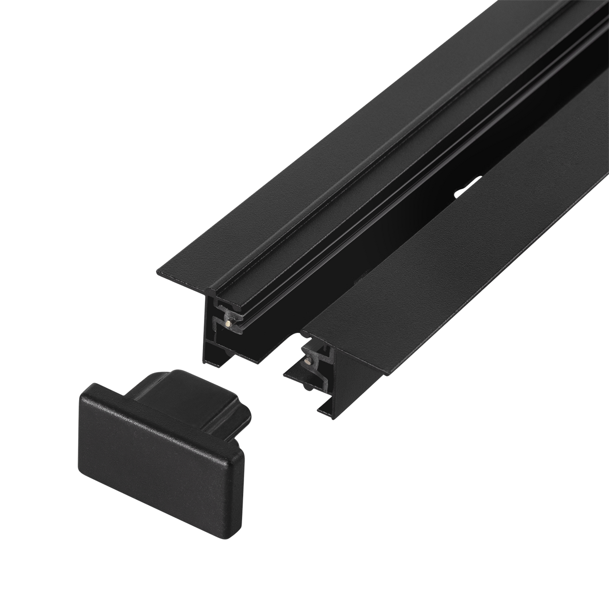 Calha Embutida Monofásica para Focos LED 2M Preto [HO-218000CARRIL-N-2M-EM]