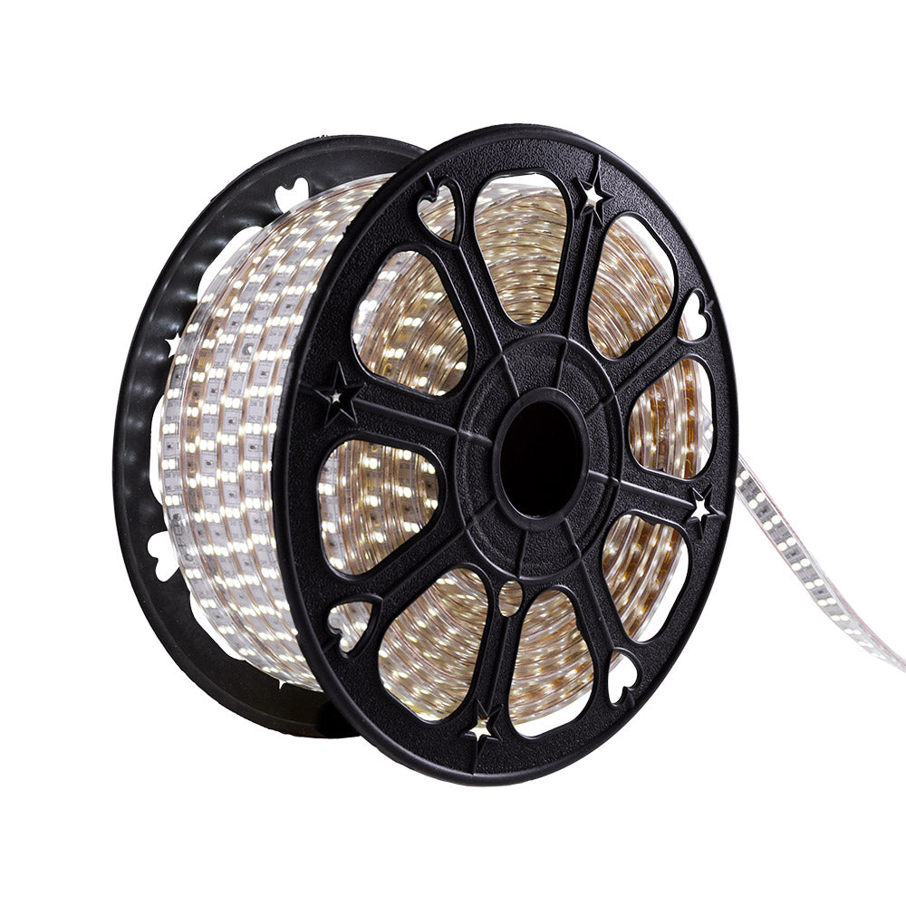 LED-Streifen 120 LEDs/M 500W 1.000Lm 6000ºK SMD5050 220VAC IP65 x50M 40.000H [HO-220-120-50M-CW]